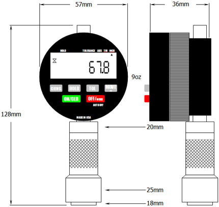 kích thước máy đo độ cứng DD-100
